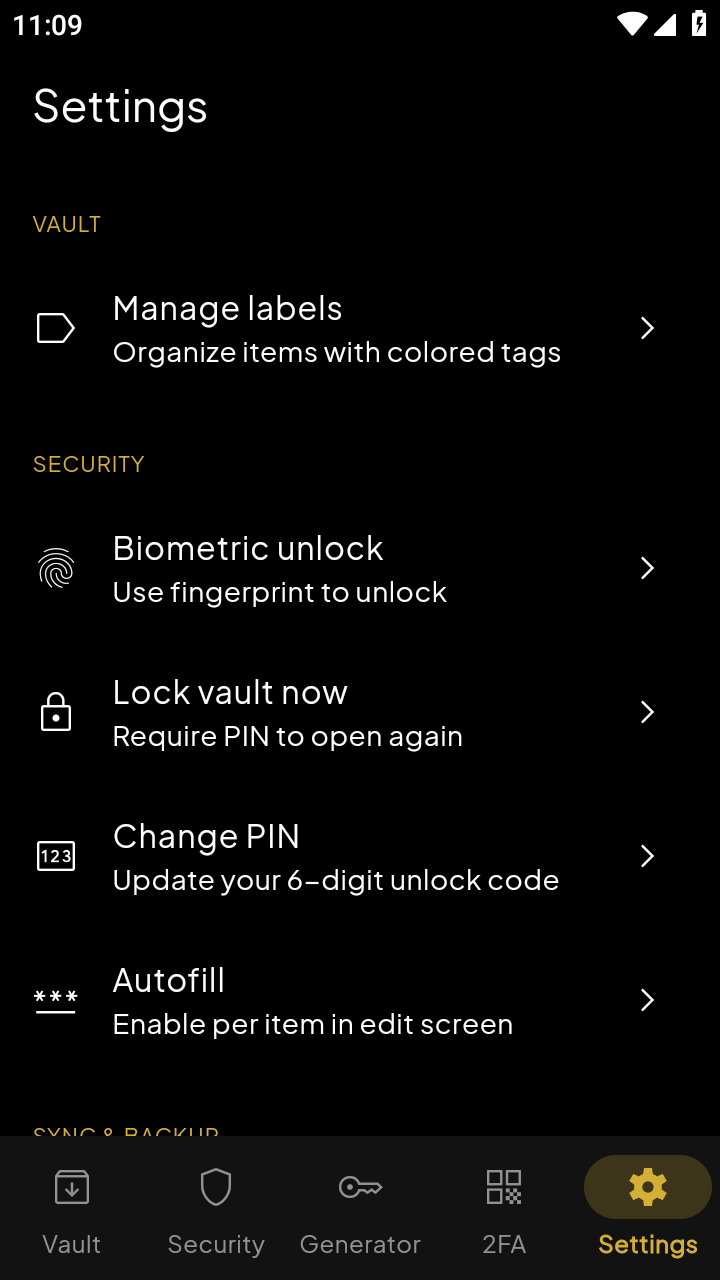 Item detail with secure fields