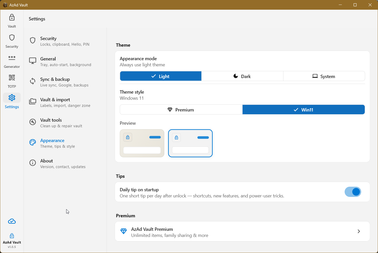 Welcome pane with quick actions