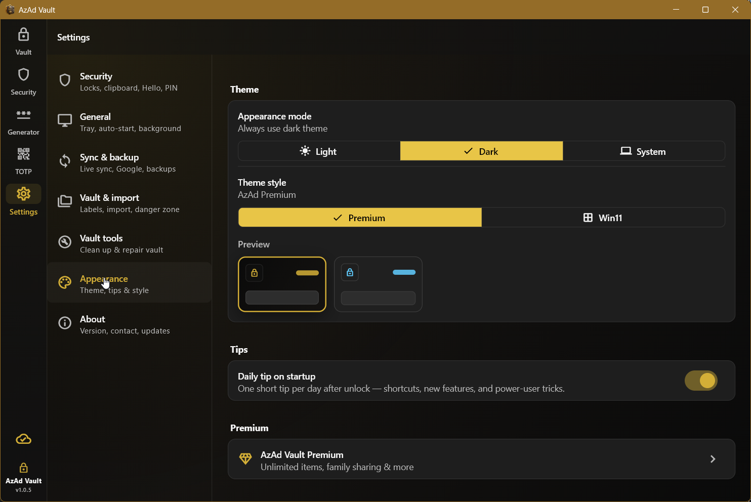 New item templates